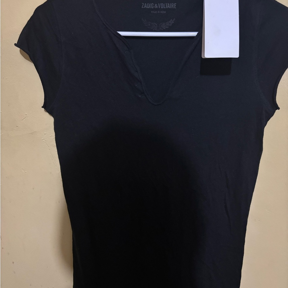 Zadig & Voltaire Classic Black Short Sleeve Top